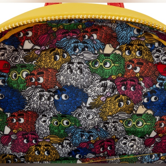 Loungefly McDonald's Vintage Fry Kids Triple Pocket Mini Backpack - Picture 7 of 7